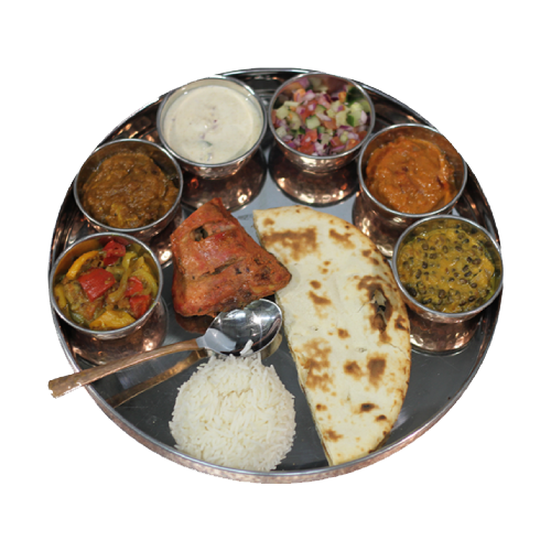 Thali Viande  6 Plats Différents